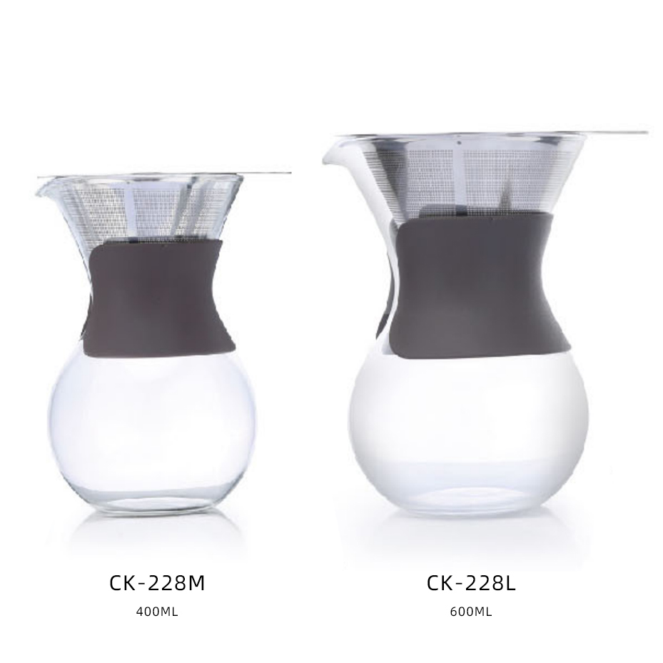 Glass coffee pot, 200 female 304 material double-layer stainless steel filter drip coffee pot CK-228
