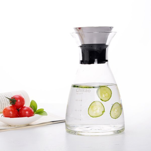 Heat-resistant glass cold water bottle h